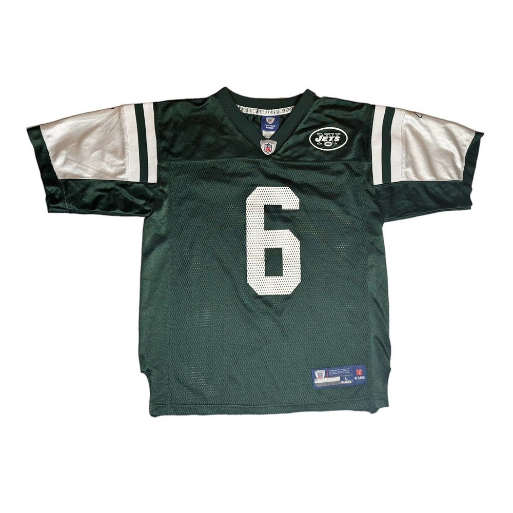 Mark Sanchez NY Jets Reebok Onfield Youth Jersey #6 Green Size L 14-16